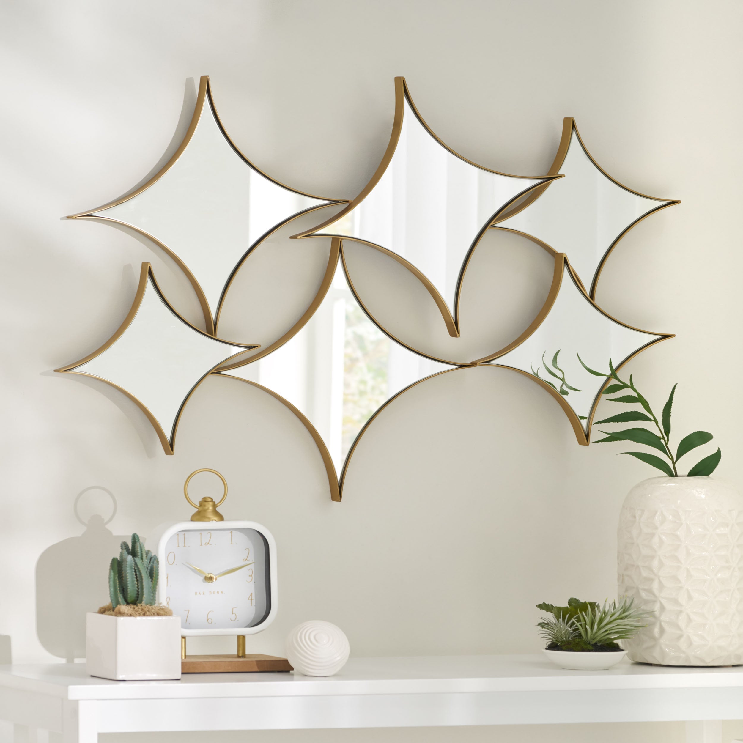 Murley Modern Glam Star Cluster Wall Mirror