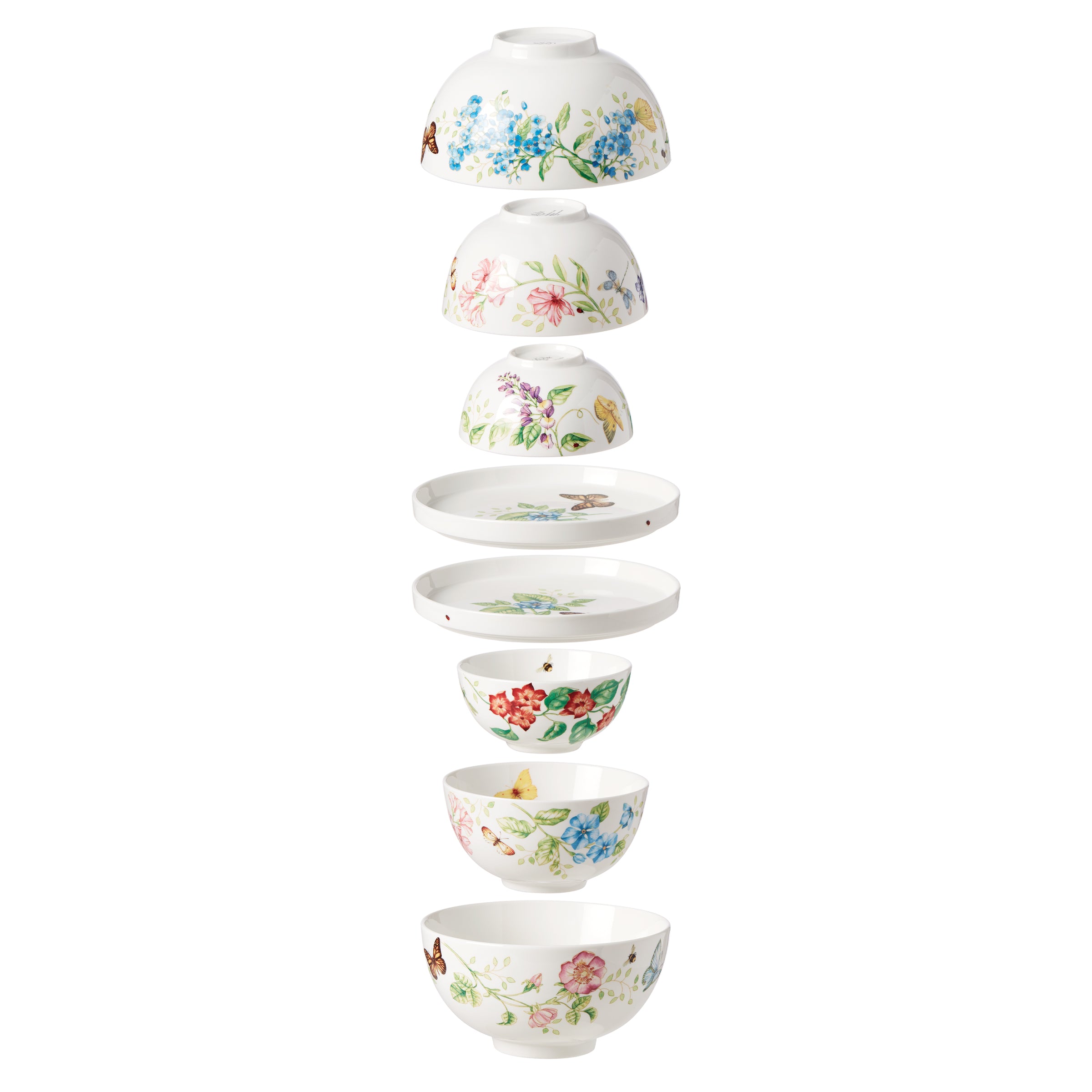 Butterfly Meadow Luna 8-Piece Nesting Dinnerware