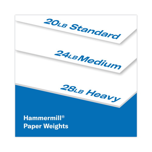 Hammermill Fore Multipurpose Print Paper， 96 Bright， 24lb， 8.5 x 11， White， 500 Sheets/Ream， 10 Reams/Carton (103283)