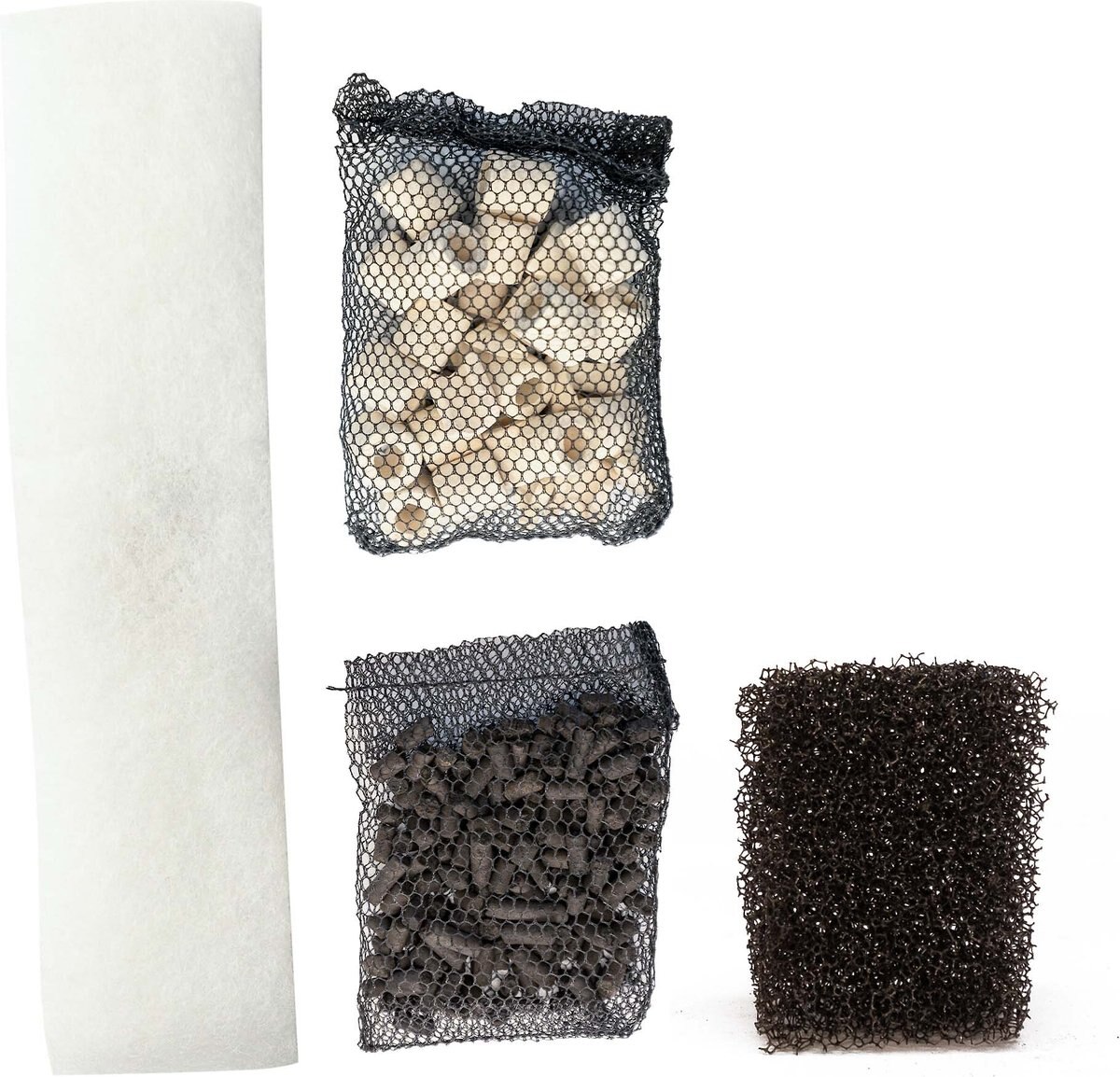 JBJ Aquarium Rimless Desktop Bio Aquarium Filter Media Replacement， 4 count