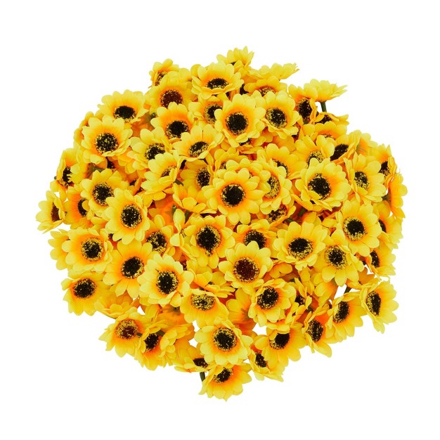 Bright Creations 150 Pack Fake Sunflower Heads Artificial Flowers Faux Yellow Silk Flower For Craft amp Decor 1 6 In