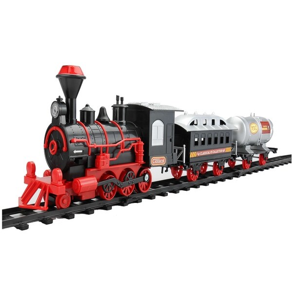 13Piece Battery Operated Lighted and Animated Christmas Express Train Set with Sound 9.25