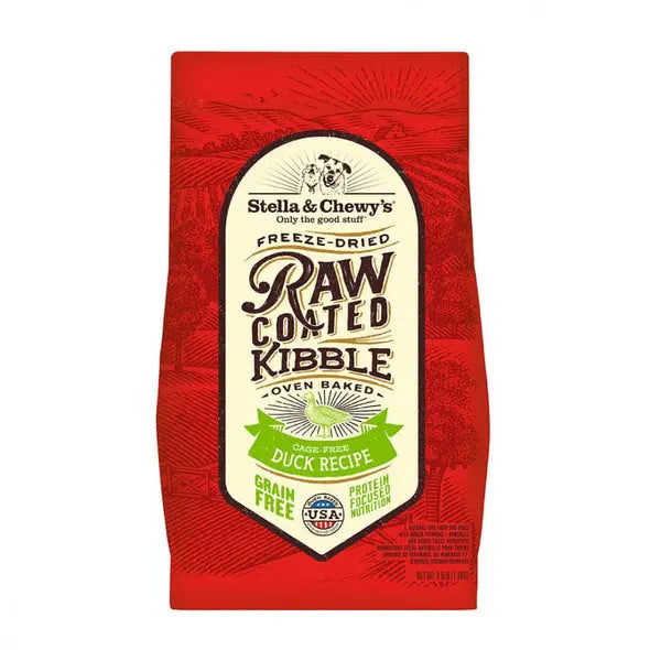 Stella and Chewy Raw Coated Kibble Cage Free Duck Recipe Dry Dog Food;