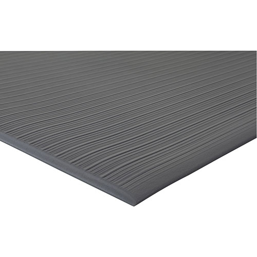 Genuine Joe Beveled Edge Vinyl Anti-Fatigue Mat | 3' x 12'， Black | GJO01710