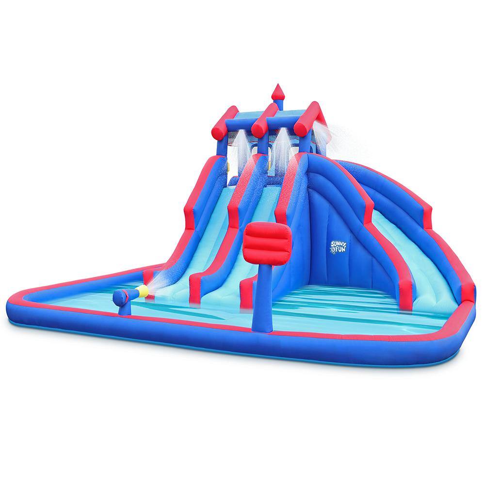 SUNNY  FUN Inflatable Water Slide and Blow up Pool Kids Water Park for Backyard SFWTR935