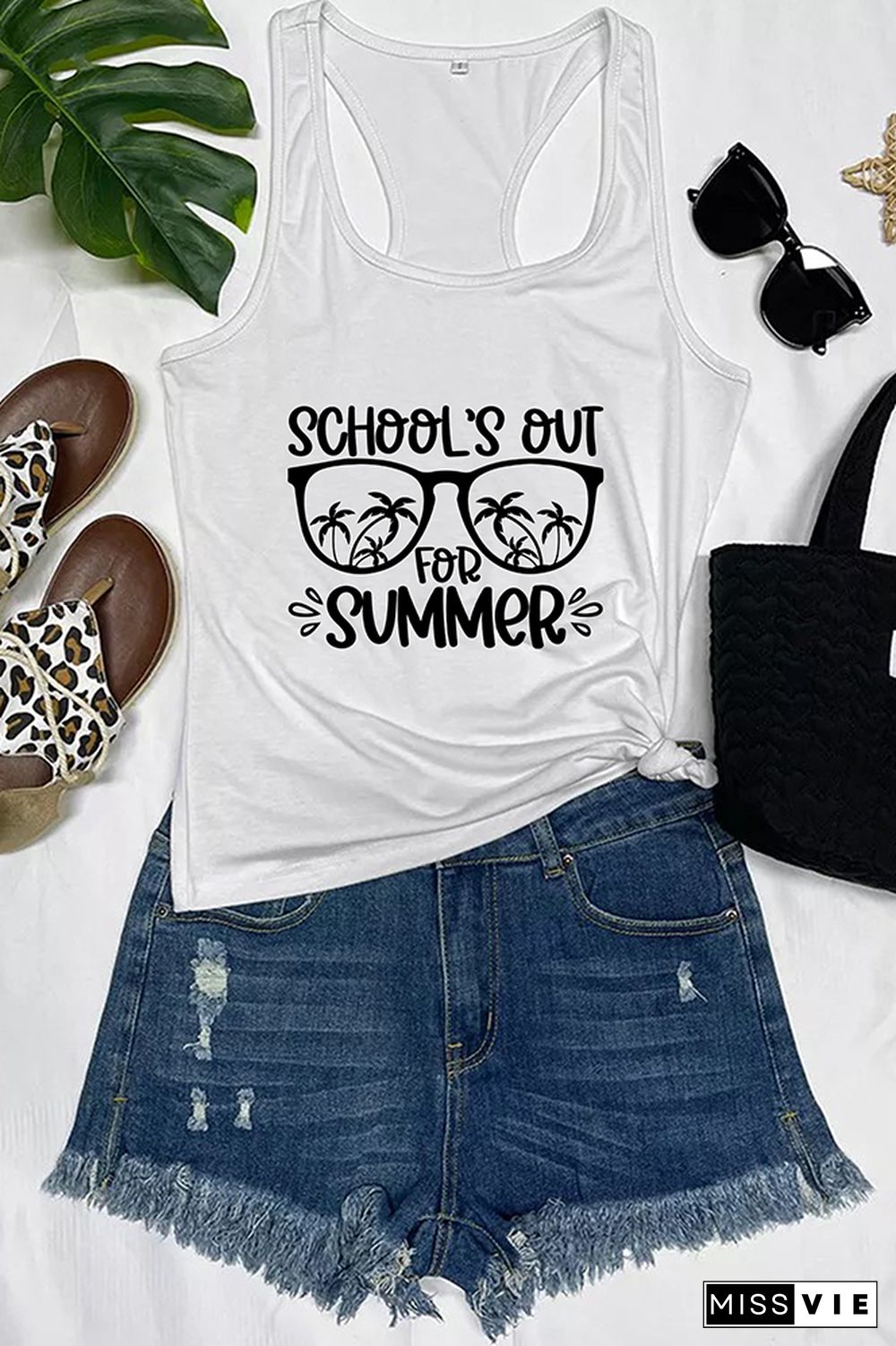 Schools Out For Summer, Teacher Life, Summer Vacation Tank Top Wholesale