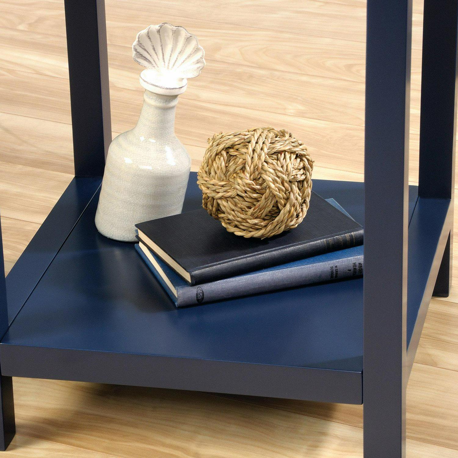 Sauder Cottage Road Side Table Indigo Blue  Crowdfused