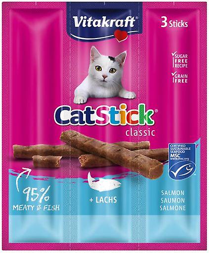 Vitakraft Cat-Stick Mini Salmon-Trout (Cats ， Treats ， Edible Sticks)