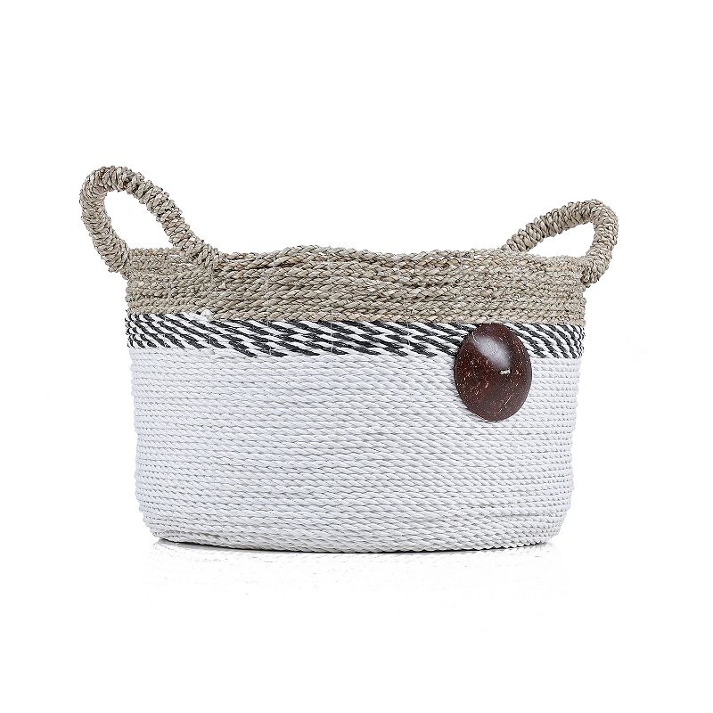 Saddle River Raffia and Seagrass Basket 3-piece Set