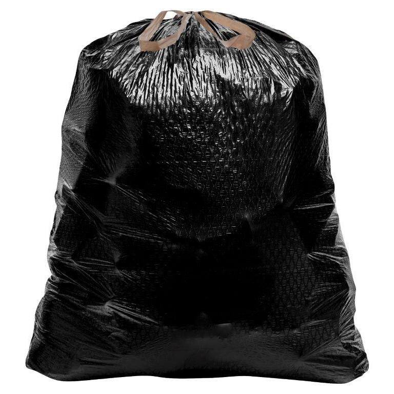 HDX 33-39 Gal. Black Heavy Duty Drawstring Trash Bags (50-Count) - For Outdoor and Yard Waste HDX3339