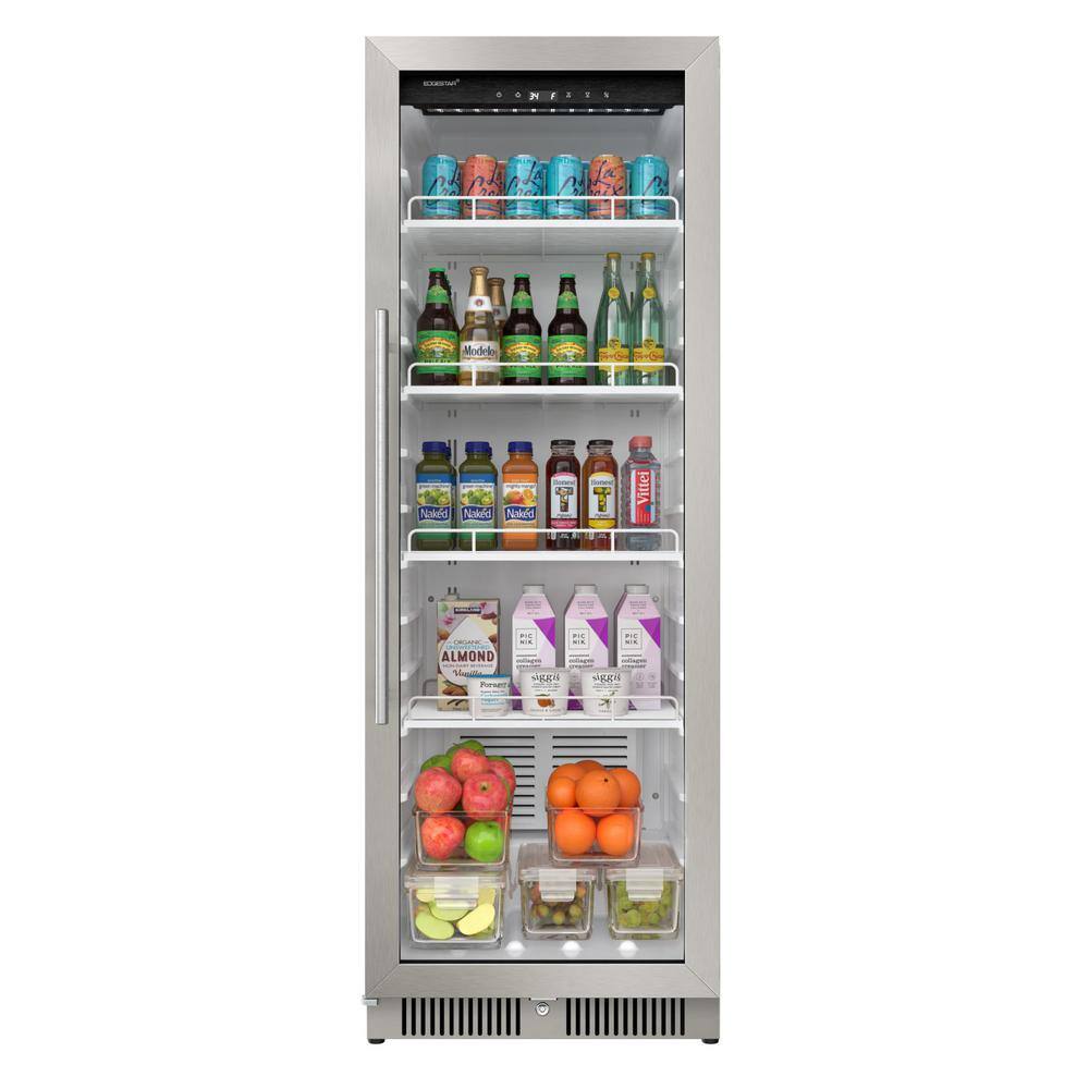 EdgeStar 22 Inch Wide 10.1 Cu. Ft. Commercial Beverage Merchandiser With Temperature Alarm and Reversible Door VBM101SS