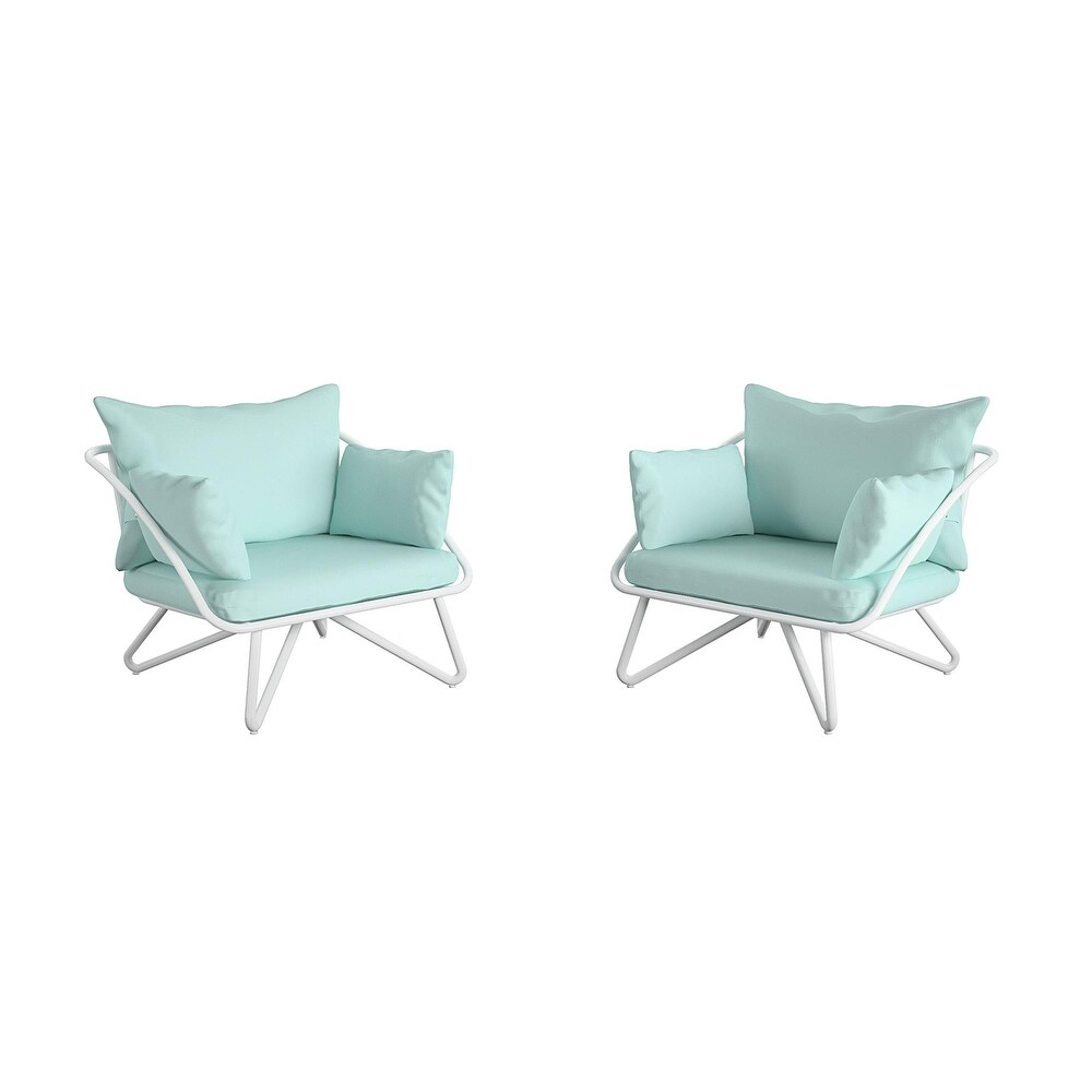 The Novogratz Poolside Gossip Teddi Outdoor 2 piece Lounge Chairs