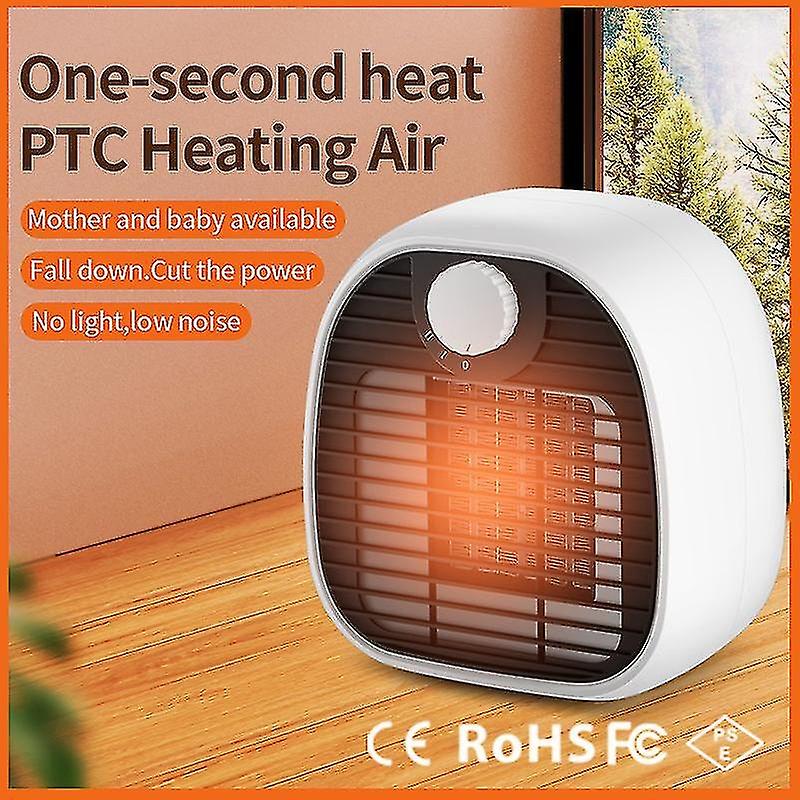 Electric Portable Heater Mini Home Office Desktop Air Heater Warmer Fan Silent Fast Heat Thermostat