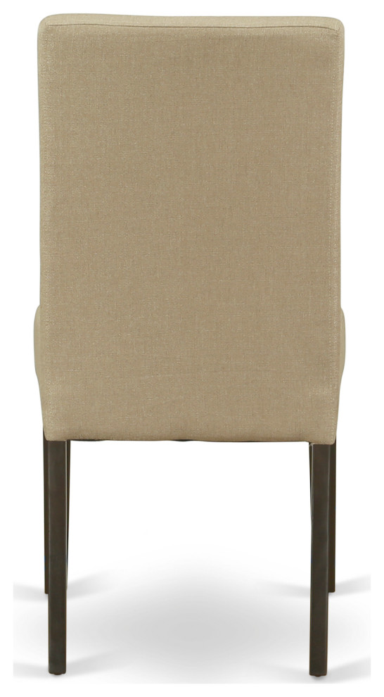 Parson Chair With Black Leg and Linen Fabric  Black Color  Set of 2   Transitional   Dining Chairs   by Kolibri Decor  Houzz