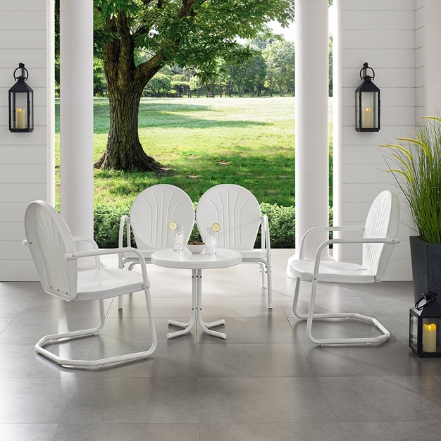 Griffith 4pc Outdoor Conversation Set White Crosley