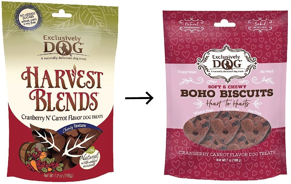 Exclusively Dog Harvest Blends， Cranberry N' Carrot Flavored Dog Treats