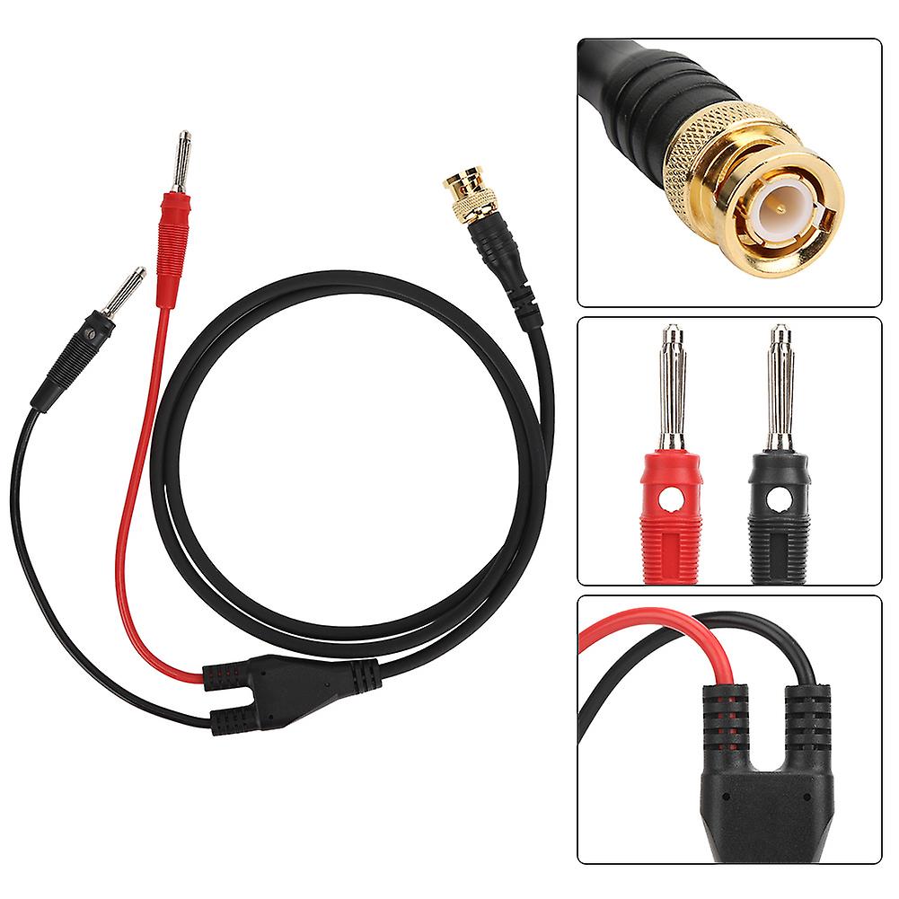 P1067 120cm Gold Plating Pure Copper BNC Plug to 4mm Stackable Banana Plug Test Lead Cable Wire