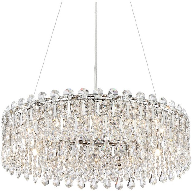 Wide Modern Crystal 12 light Led Fixture For Dining Room Kitchen Island Entryway Bedroom