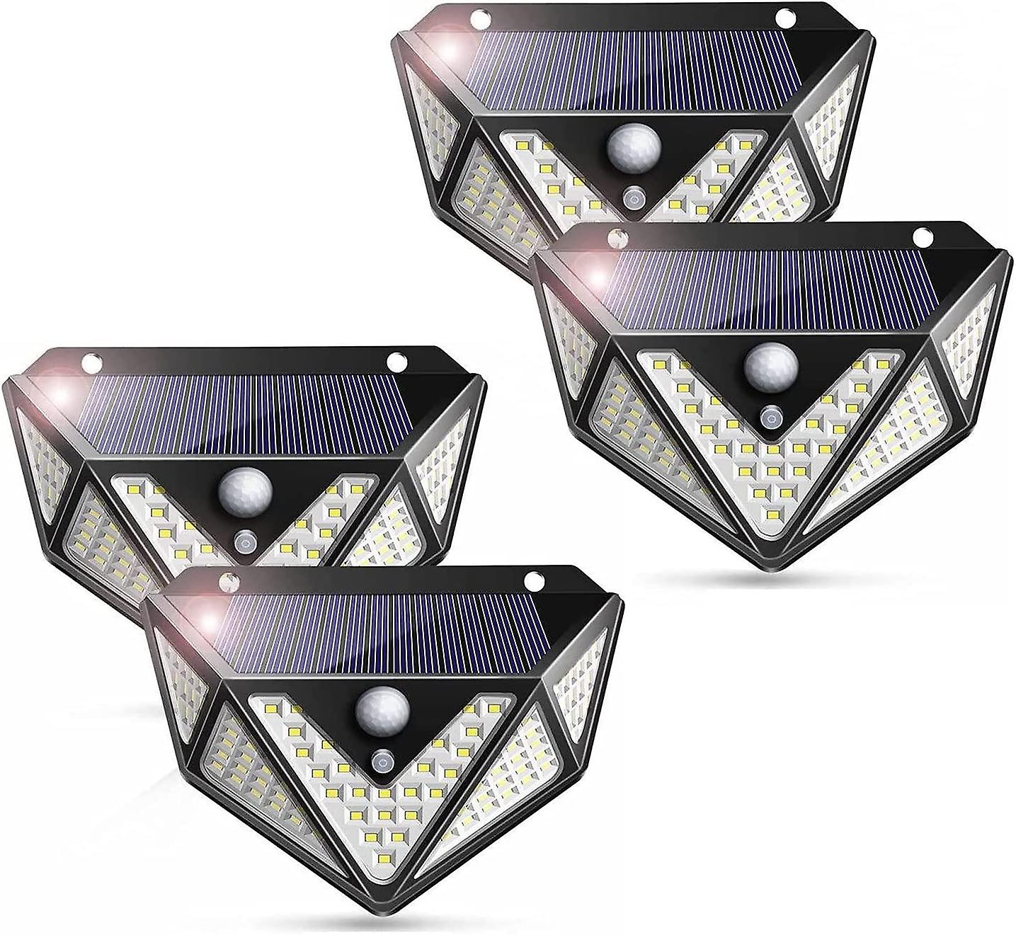 4 Pack 100 Led Wide Angle Solar Light