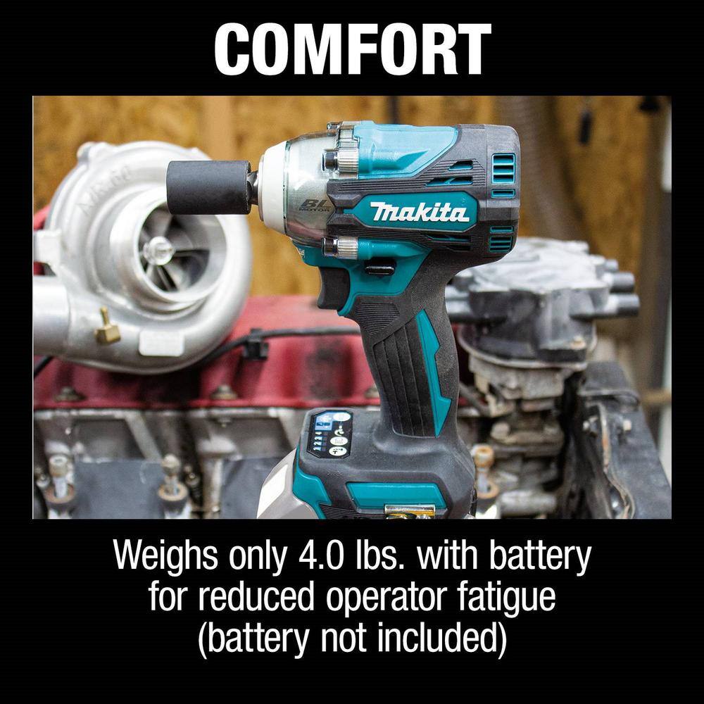 Makita 18V LXT Lithium-Ion Brushless Cordless 4-Speed 12 in. Impact Wrench with Detent Anvil (Tool-Only) XWT15Z