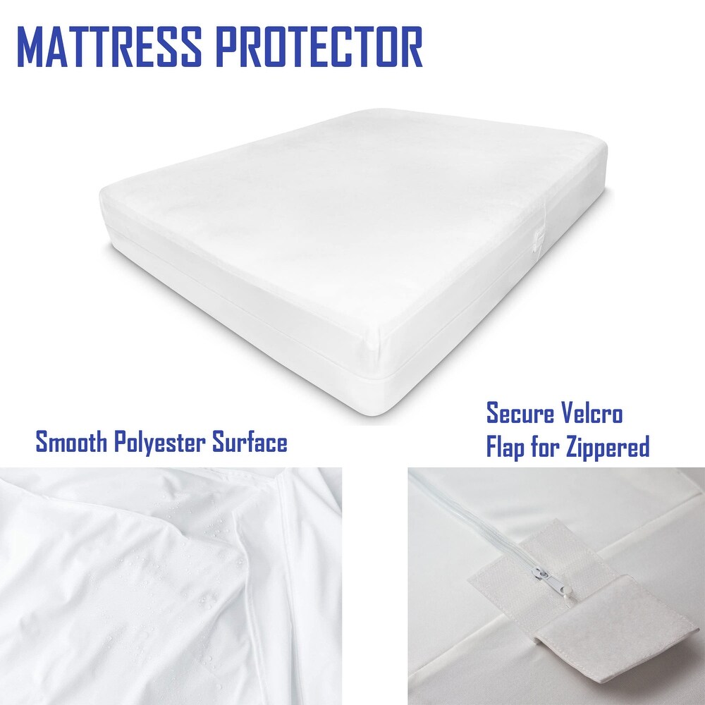 ONETAN  Mattress or Box Spring Protector Covers  Bed Bug Proof/Water Proof  Fits Sleep 6 9 Inch (Set of 2).