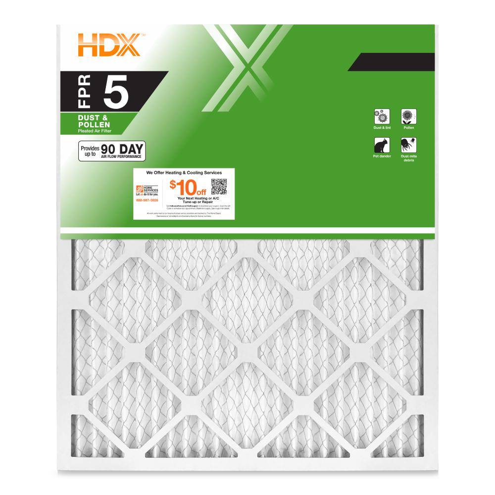 HDX 14 in. x 20 in. x 1 in. Standard Pleated Air Filter FPR 5 HDX1P5-011420