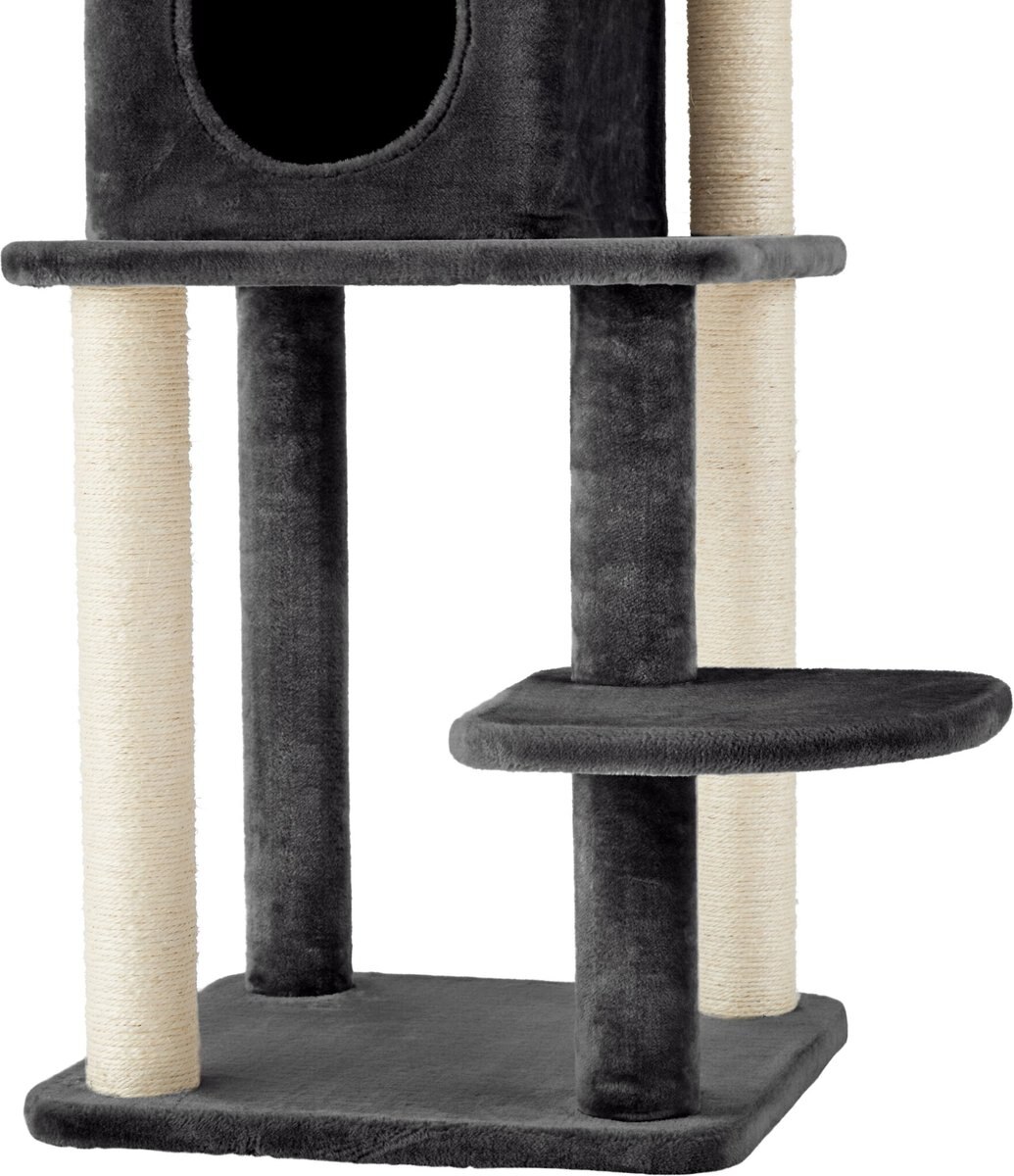 Frisco 55-in Faux Fur Cat Tree and Condo