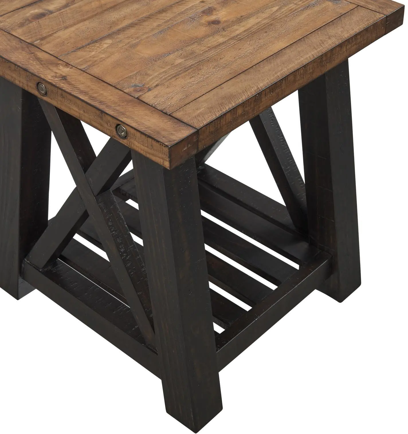 Bolton Black and Natural End Table