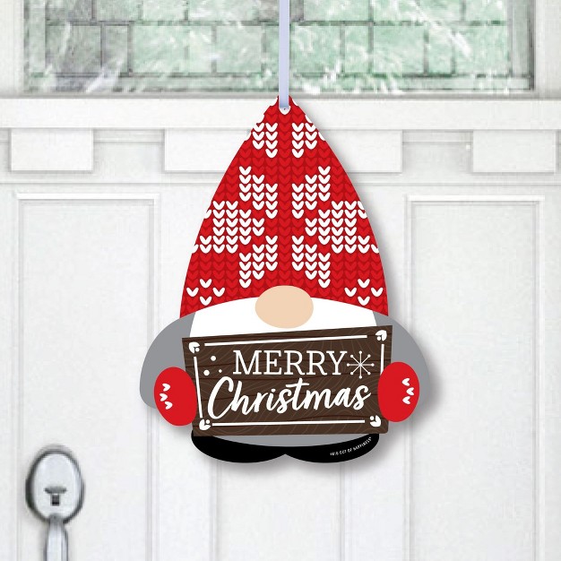 Big Dot Of Happiness Christmas Gnomes Hanging Porch Holiday Party Outdoor Decorations Front Door Decor 1 Piece Sign