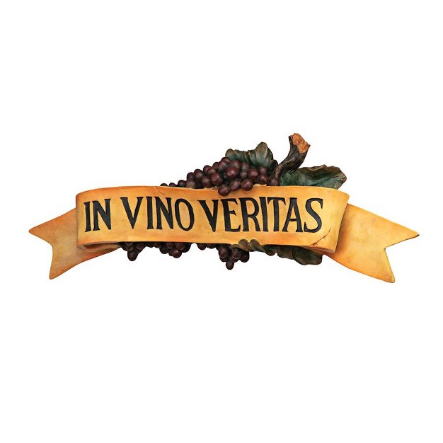 Design Toscano In Vino Veritas Wall Plaque