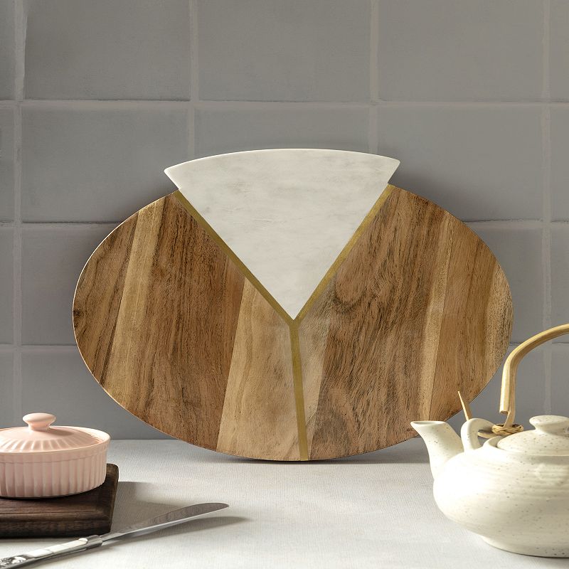 Delane Marble and Wood Cutting Board