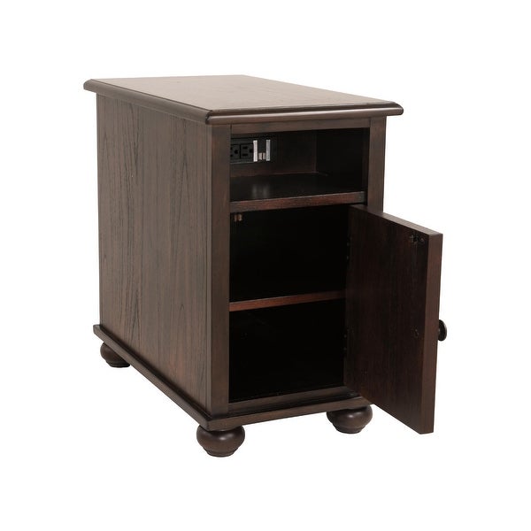 Barilanni Dark Brown Chair Side End Table