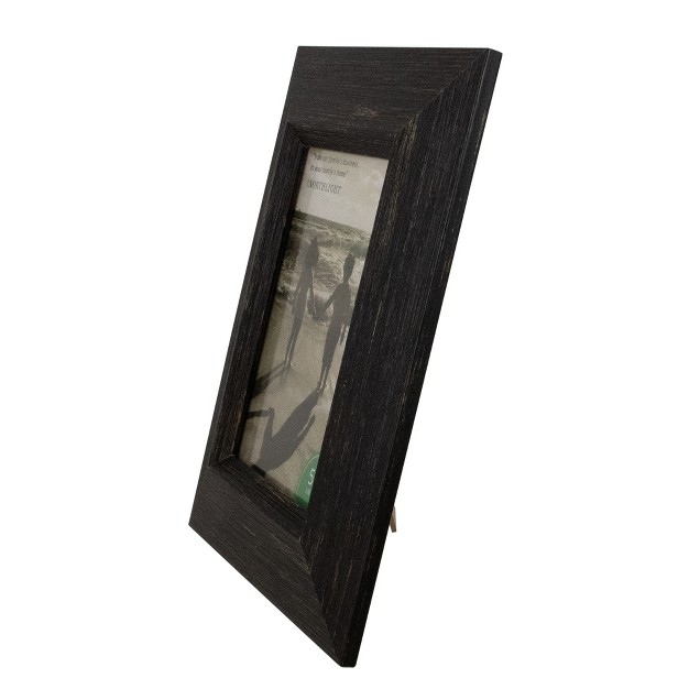 Distressed Finish Black Picture Frame With Easel Back For 5 quot X 7 quot Photos