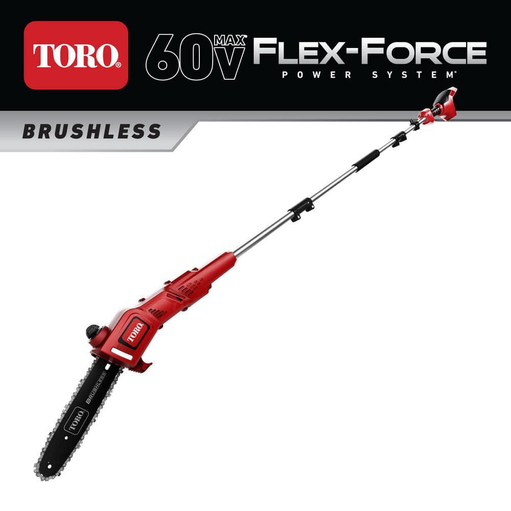 Toro 10 in 60Volt Max LithiumIon Brushless Cordless Pole Saw  Battery and Charger Not Included