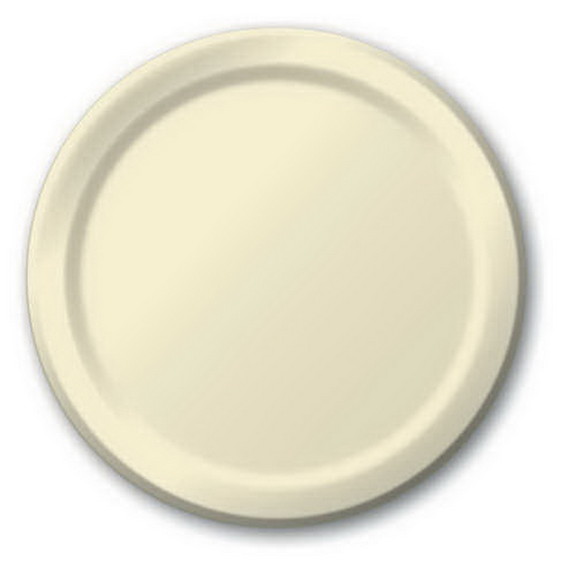 Creative Converting 47161B Ivory Dinner Plate  Sol...