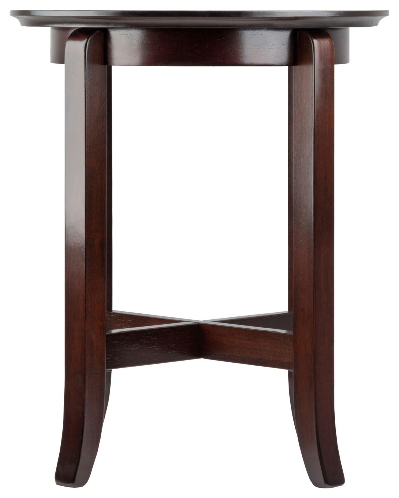 Toby Round Accent End Table  Espresso   Transitional   Side Tables And End Tables   by Morning Design Group  Inc  Houzz