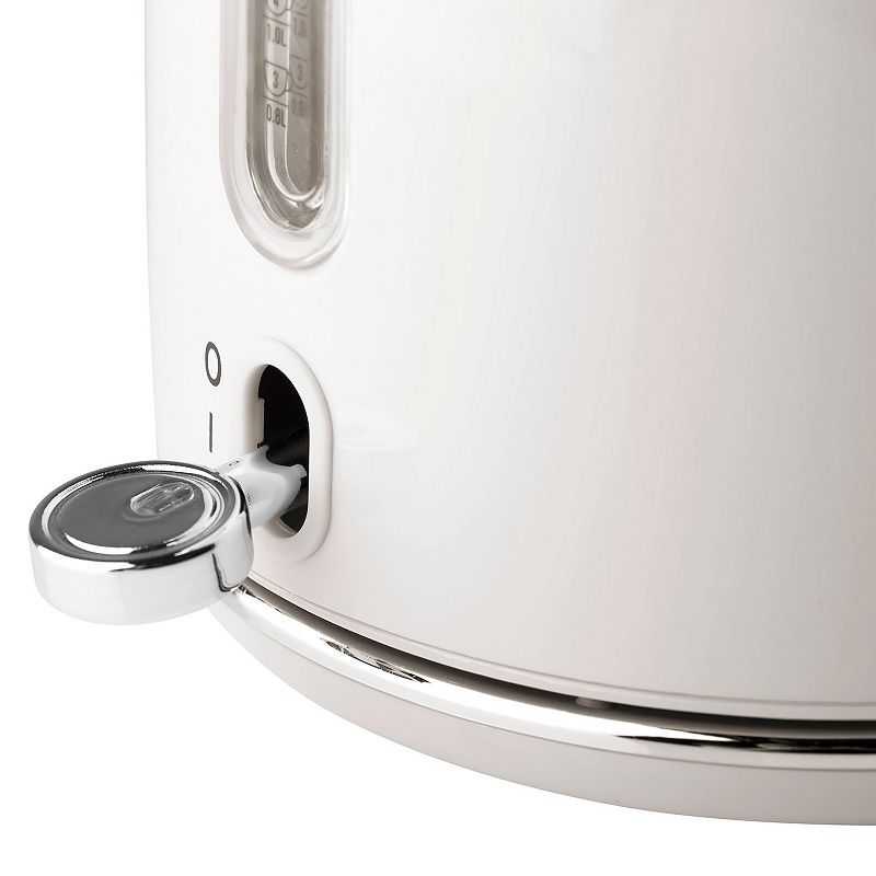 Haden Heritage 1.7 L Stainless Steel Electric Kettle with 2 Slice Toaster， White