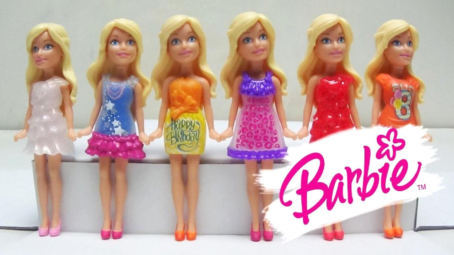 6-Pack Barbie Birthday Series Fashion Doll Mini Doll 9cm