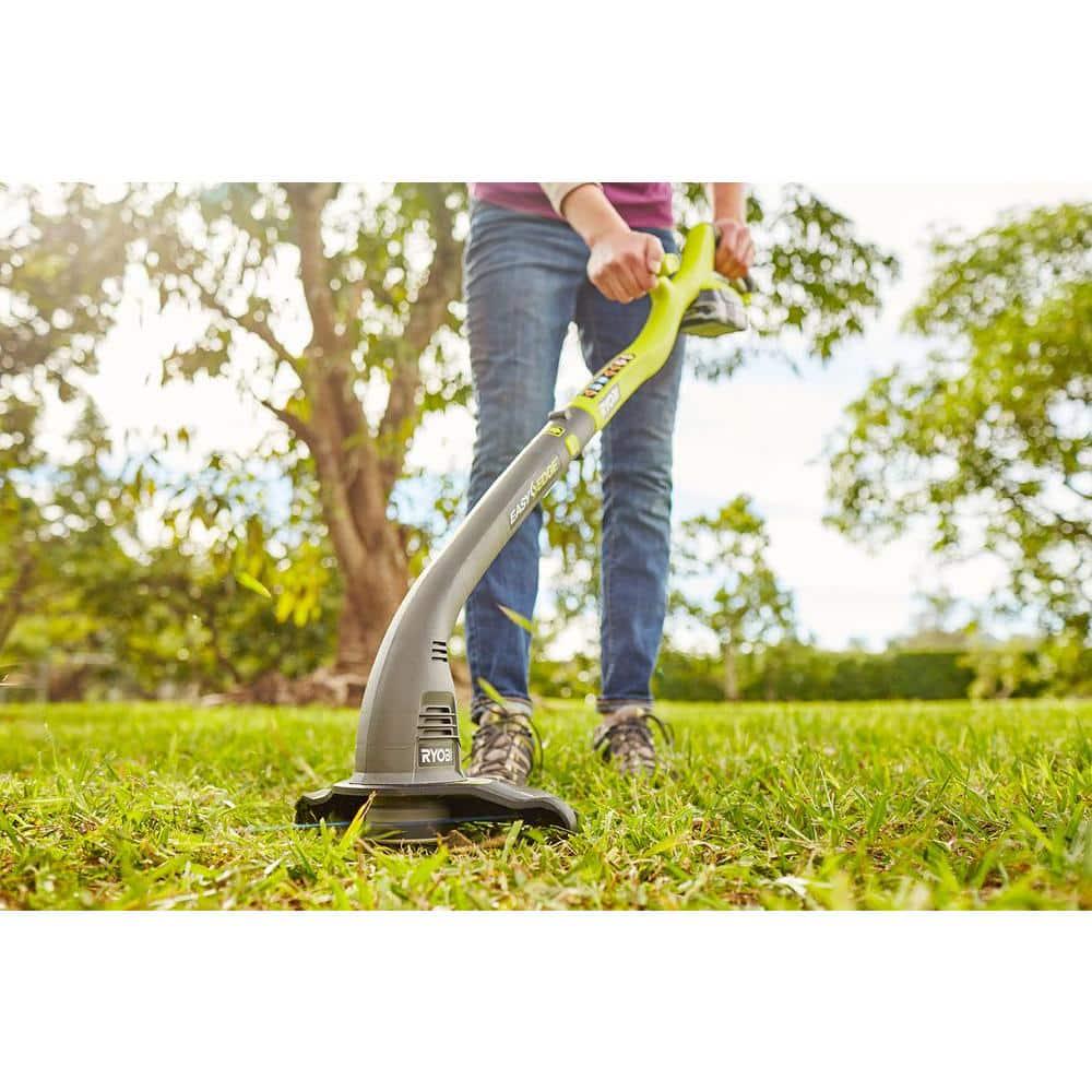 RYOBI ONE 18V 10 in Cordless Battery String Trimmer and Edger with Extra 3Pack of Spools 13 Ah Battery and Charger