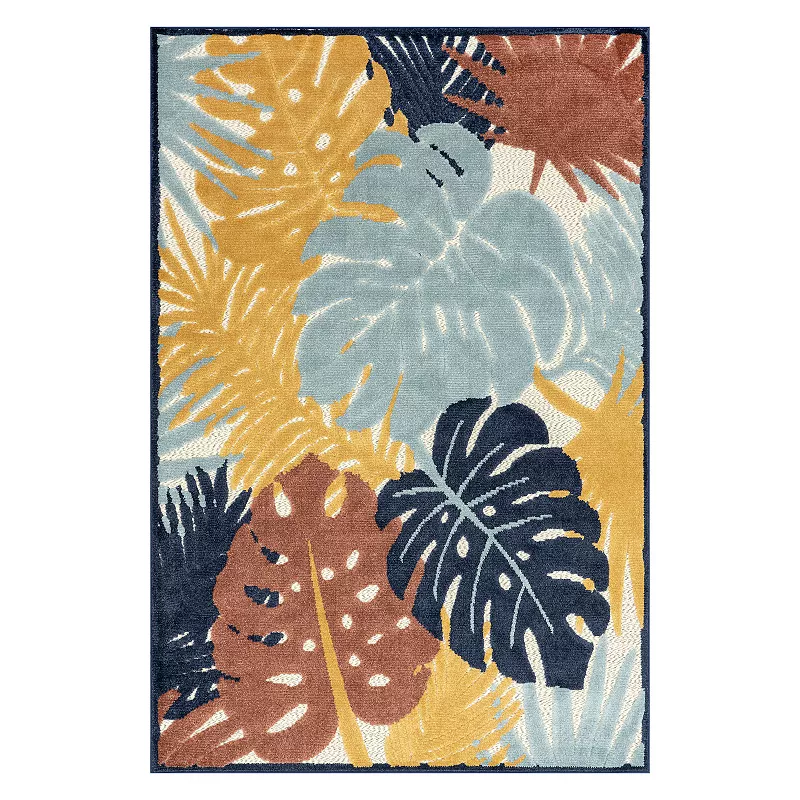 nuLoom Alannah Tropical Border Indoor/Outdoor Area Rug