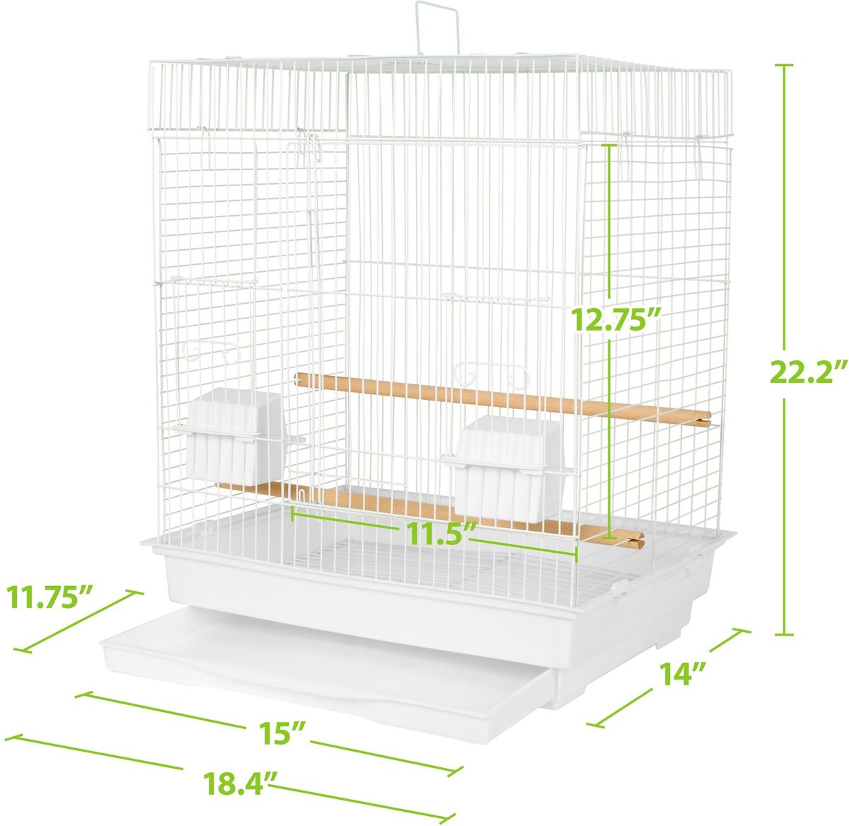 Featherland Paradise 450S Fun Kit Bird Cage， White