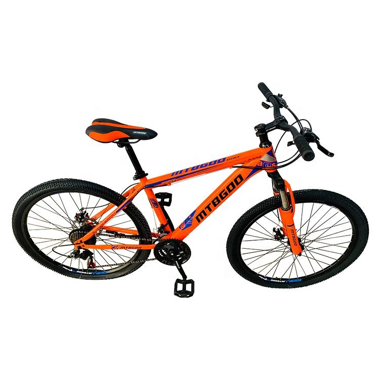 Holiday promotional street use 26 inch stock adults bicycle 17 inch bule color carbon steel frame 21 speed mountain bike