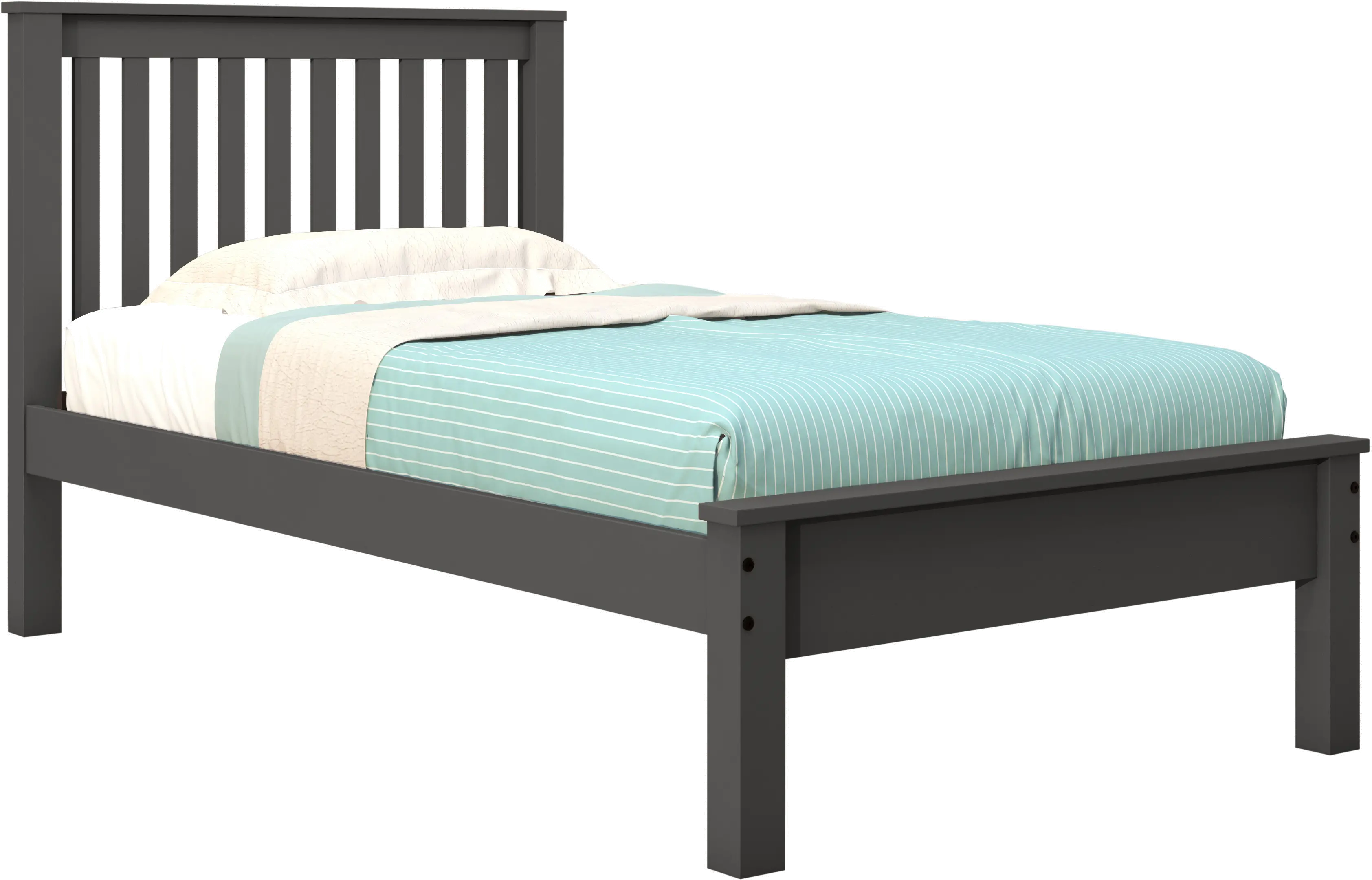 Carson Dark Gray Twin Bed