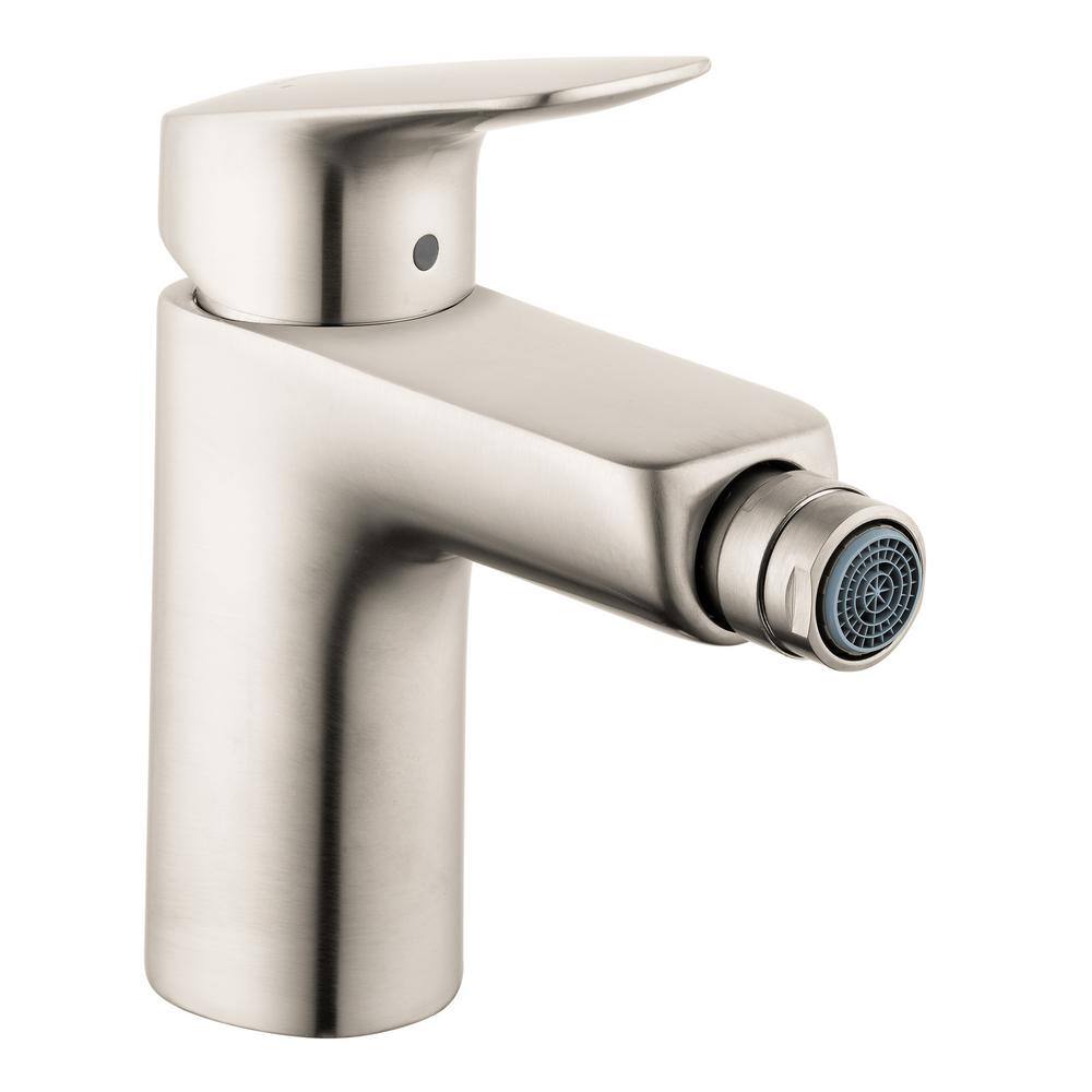 Hansgrohe Logis Single-Handle Bidet Faucet with Drain in Brushed Nickel 71200821