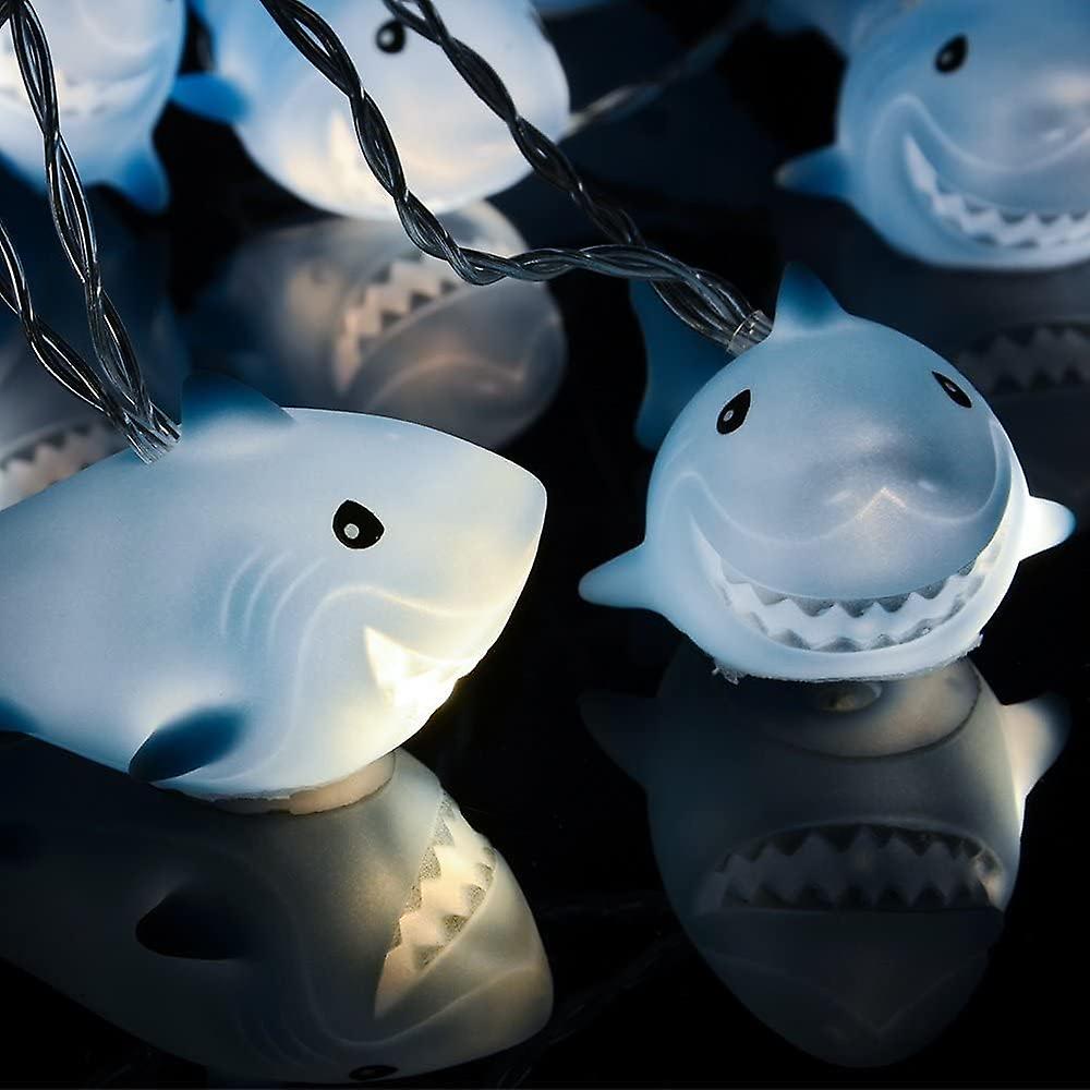 1.5m 10 Led Shark String Lights Battery Operated Fantastic For Bedroom， Baby Room， Kids Room， Birthday Party (shark)