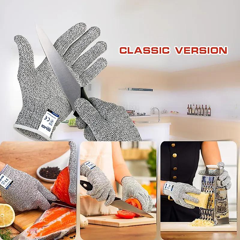 Gmg Anti-cut Fishing Gloves， Non-slip Hppe En388 Ansi Level 5 Safety Work Gloves Cut Resistant Kitchen Garden Gloves W12691476