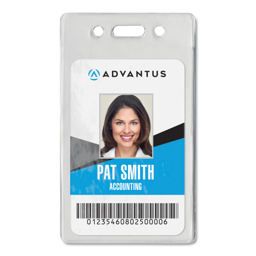 Advantus Proximity ID Badge Holders， Vertical， Clear 2.68