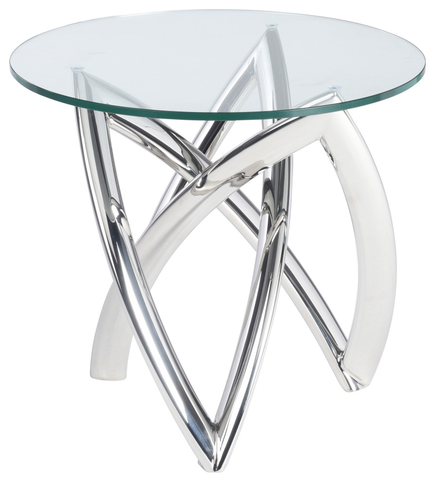 Martina Side Table  Silver   Side Tables And End Tables   by Nuevo  Houzz