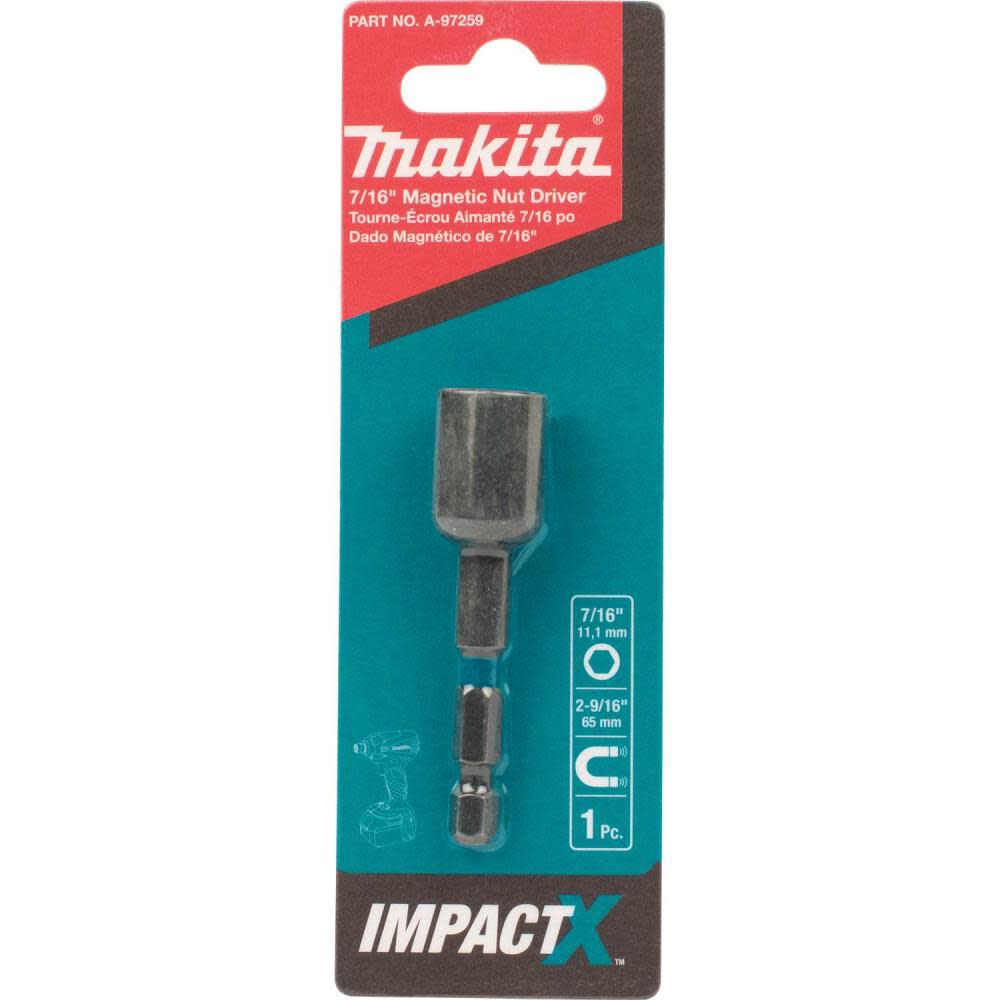 Makita Impact X 7/16 x 2-9/16 Magnetic Nut Driver A-97259 from Makita