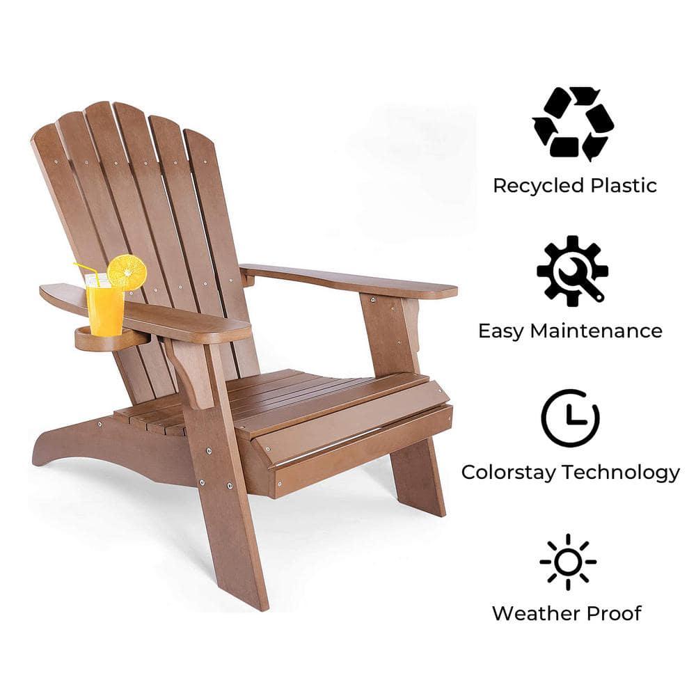 Trustmade Polystyrene Composite Adirondack Chair  Brown